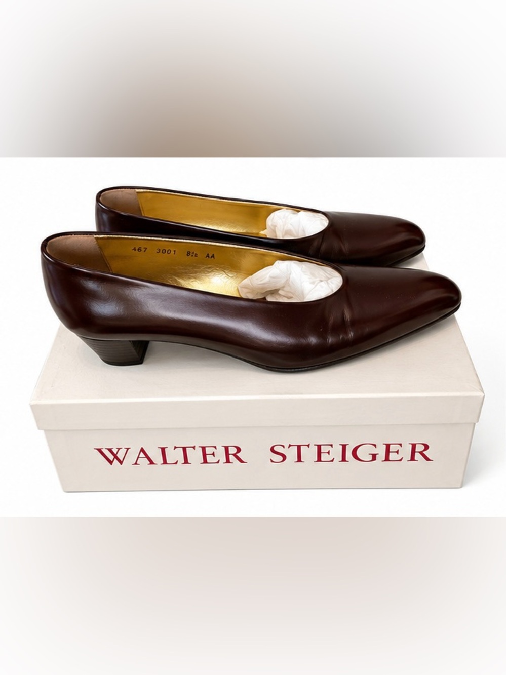 Walter Steiger Dark Brown Leather Pointed-Toe Oxfords